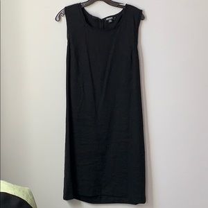 Donna Karan New York Black Linen Blend Dress 12